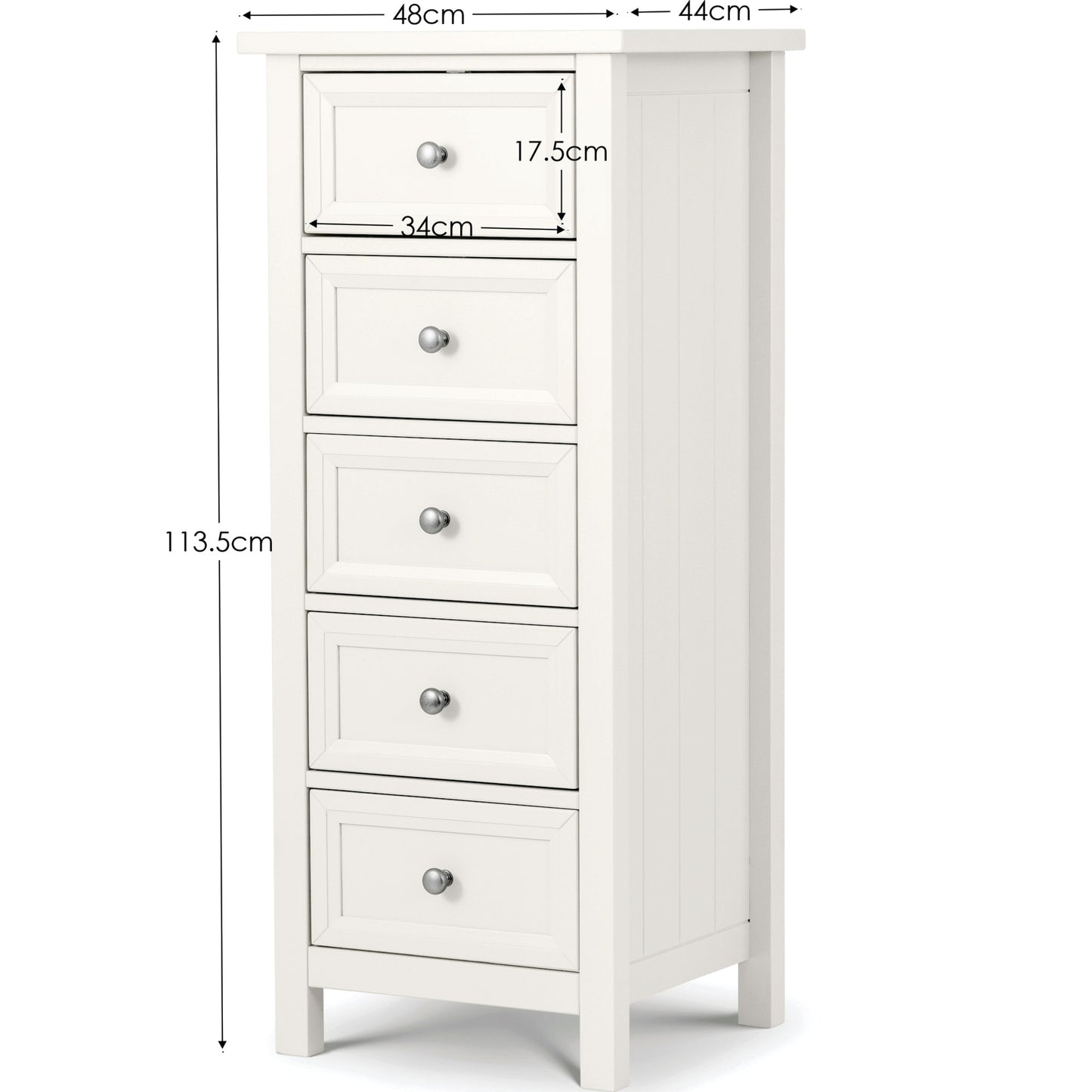Maine 5 Drawer Tall Chest