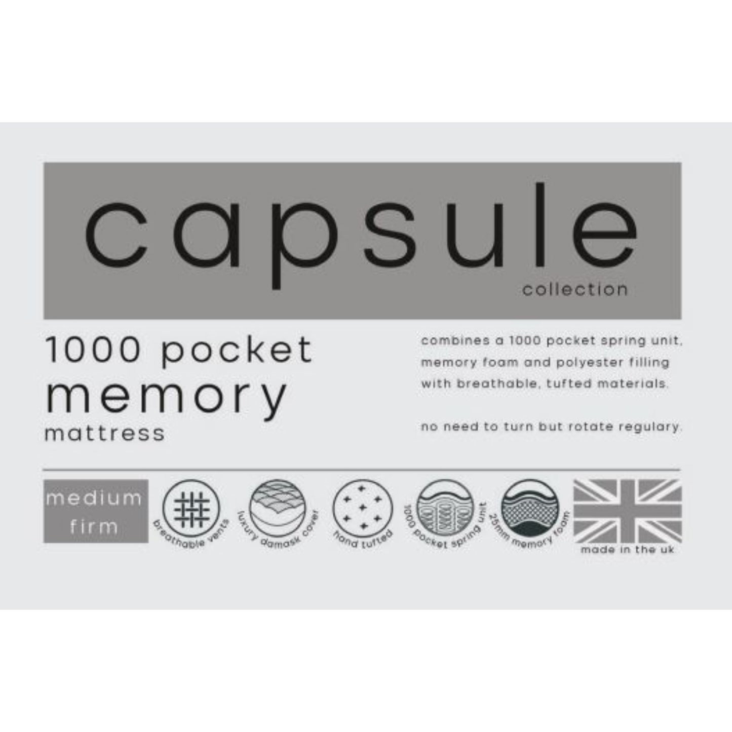 Capsule Memory 1000 Pocket Mattress