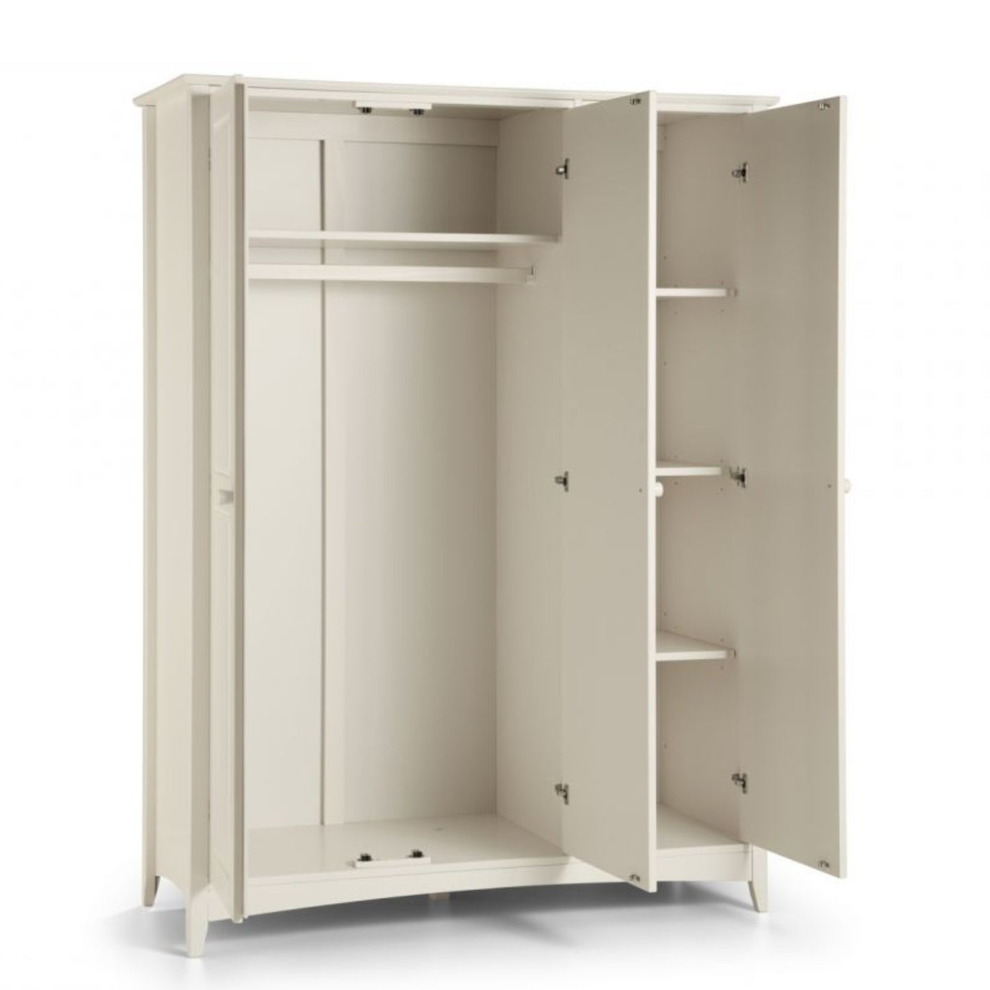 Cameo 3 Door Wardrobe in Stone White
