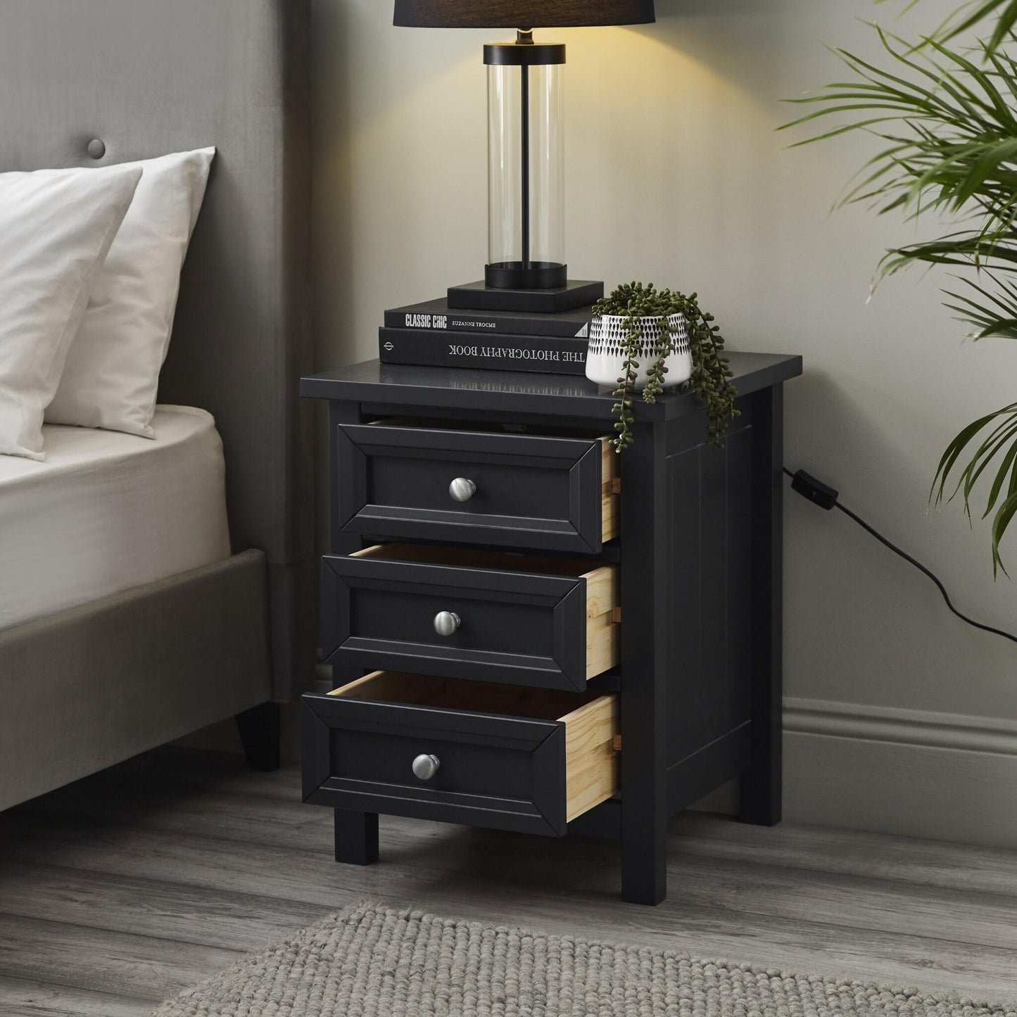 Maine 3 Drawer Bedside