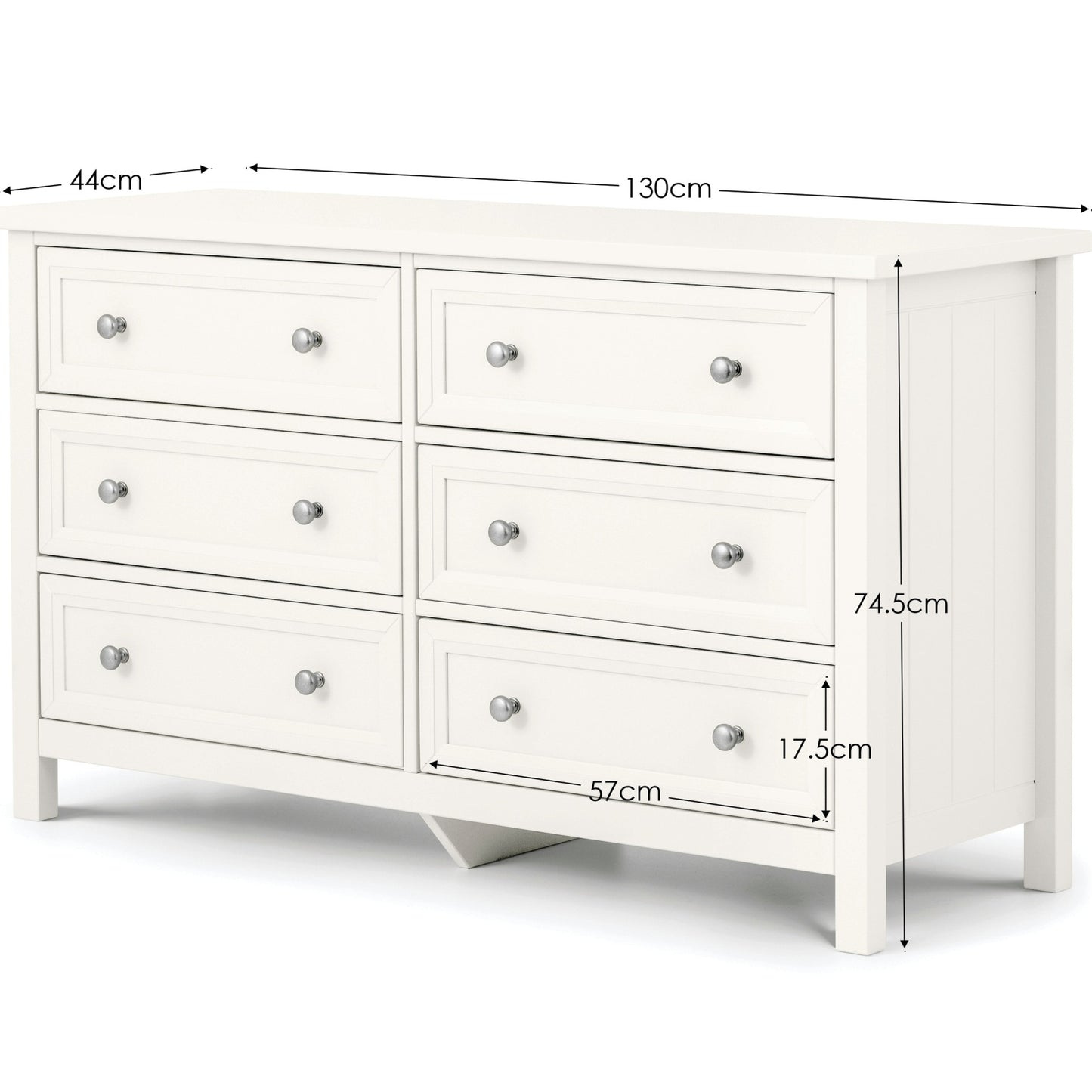 Maine 6 Drawer Wide Chest