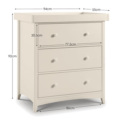 Cameo Changing Station in Stone White