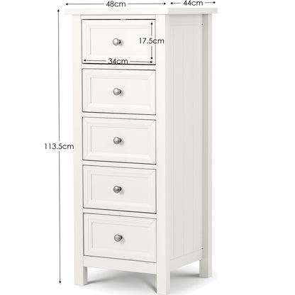 Maine 5 Drawer Tall Chest