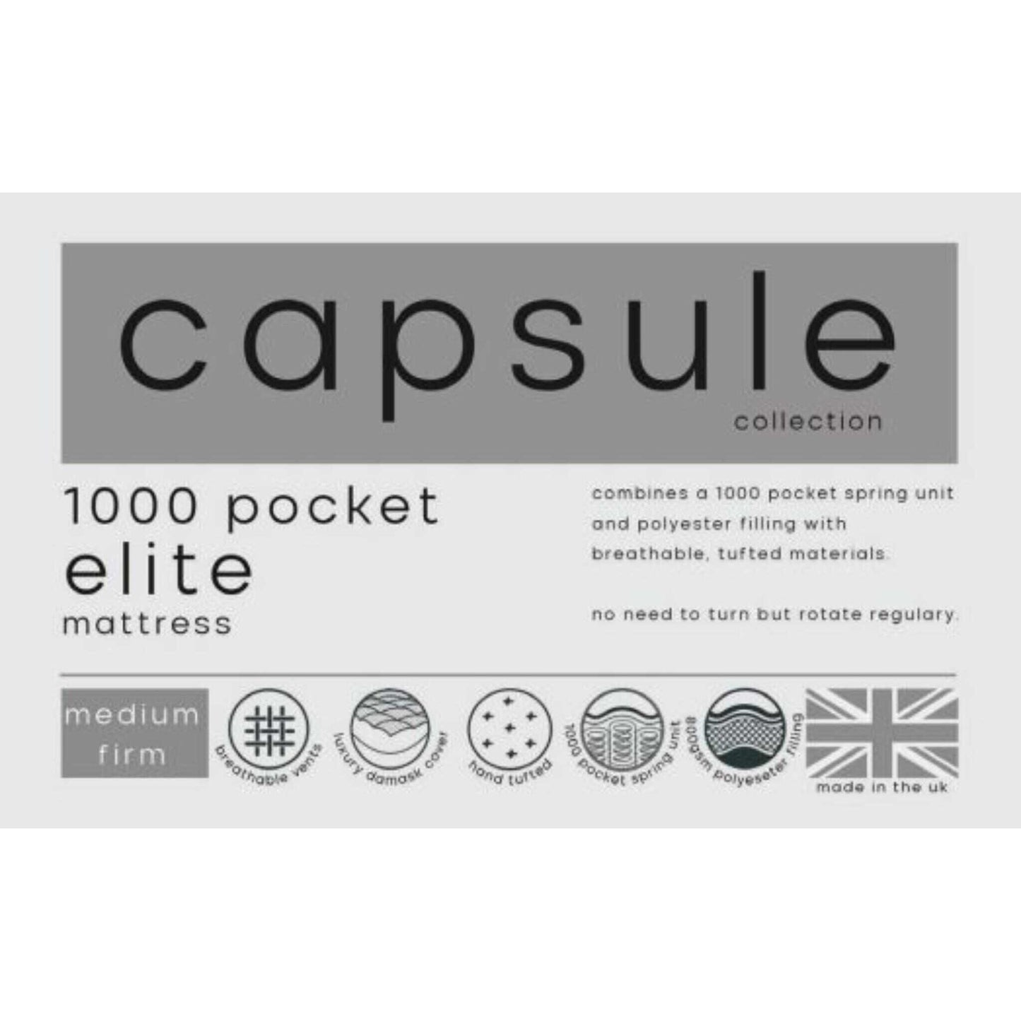 Capsule Elite 1000 Pocket Mattress