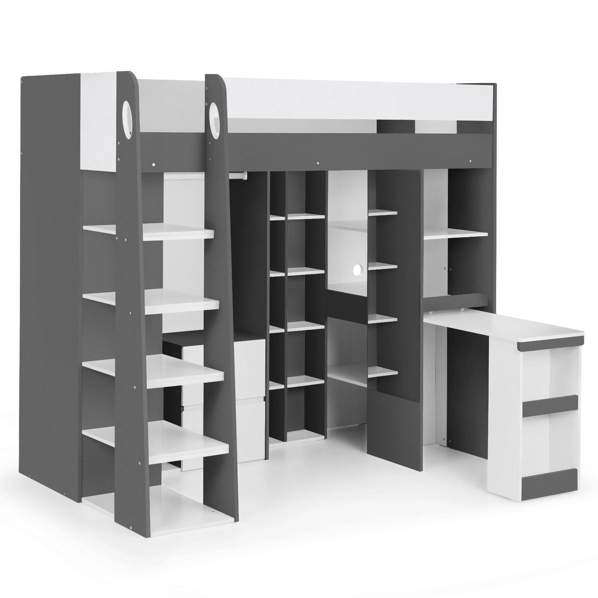 Front angled view of Aurora High Sleeper Bed