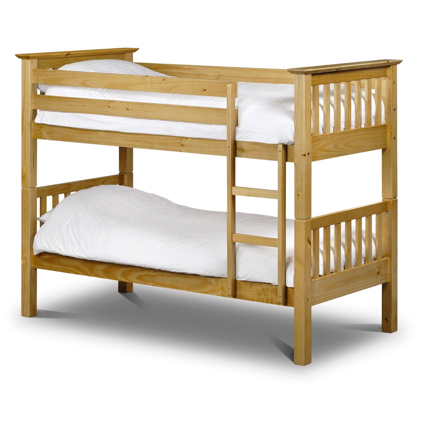 Front angled view of Barcelona Bunk Bed in pine