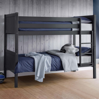 Bella Bunk Bed in anthracite styled in a bedroom setting