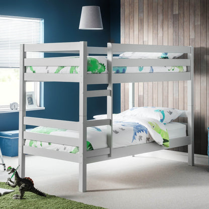 Camden Bunk Bed in dove grey shown in a child's bedroom setting