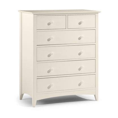 Cameo 4+2 Drawer Chest in Stone White.