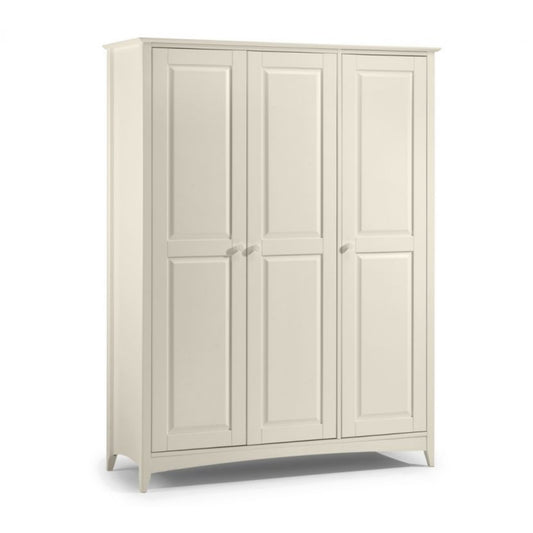 Cameo 3 Door Wardrobe in Stone White