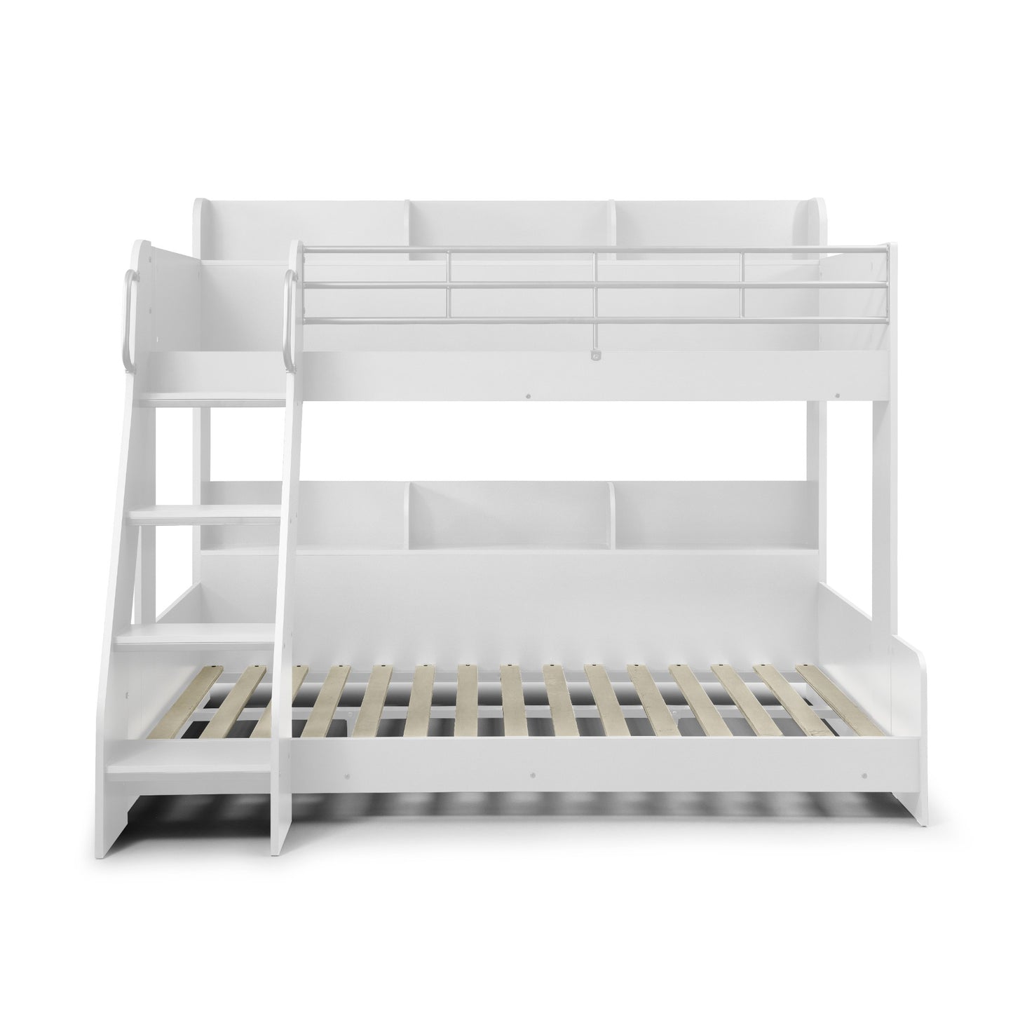 Front view of Domino Triple Sleeper Bunk Bed in white