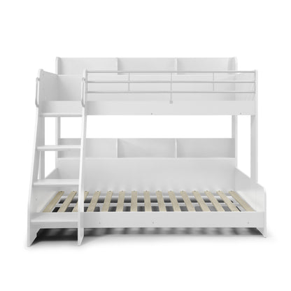 Front view of Domino Triple Sleeper Bunk Bed in white