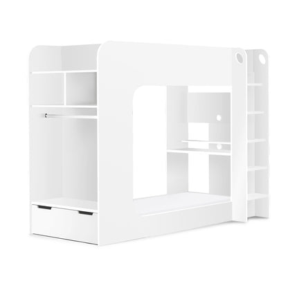 Impact High Sleeper Gaming Bed in white on a plain background