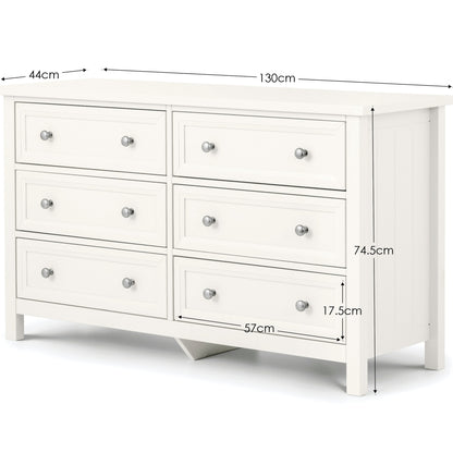 Maine 6 Drawer Wide Chest