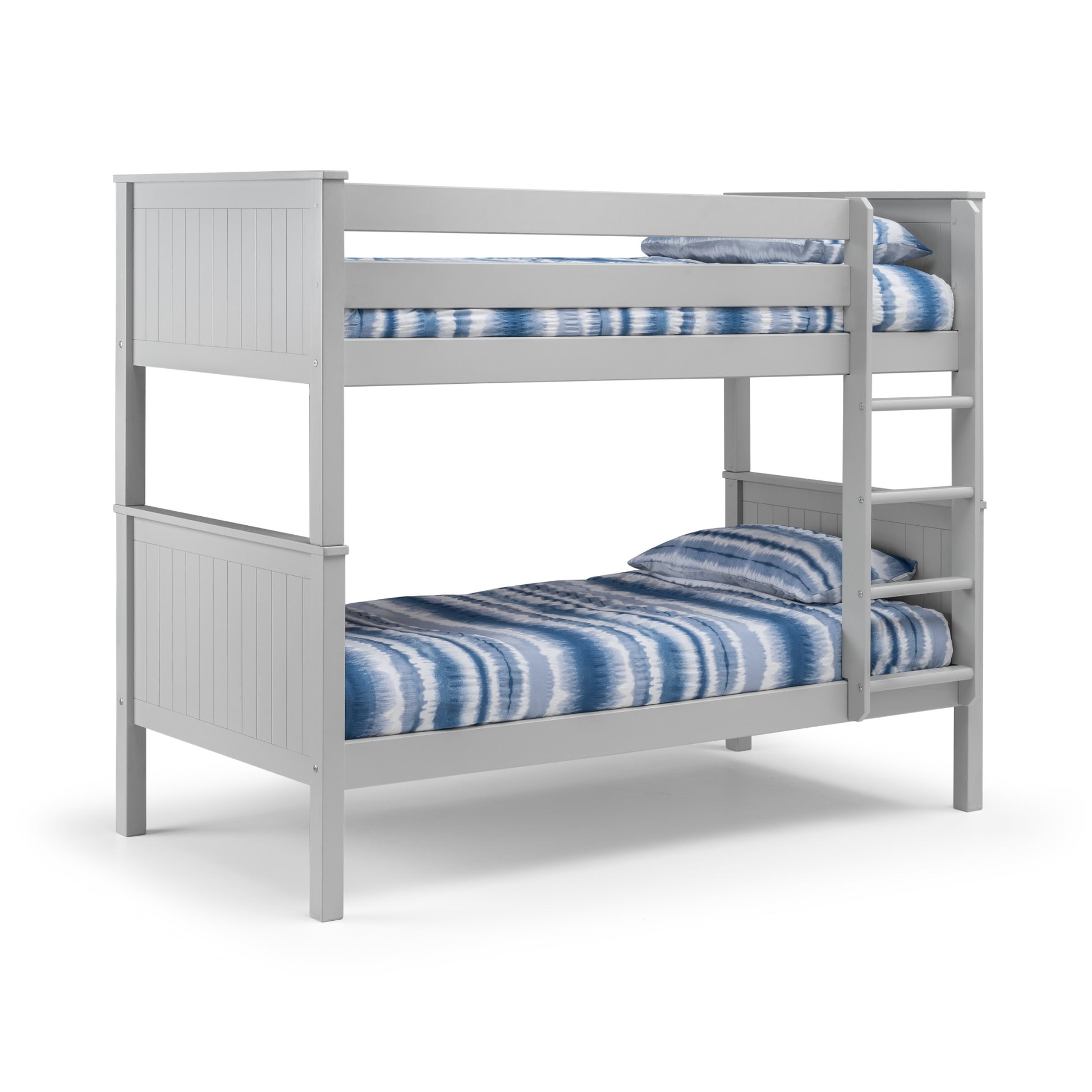 Angled view of Maine Bunk Bed in dove grey