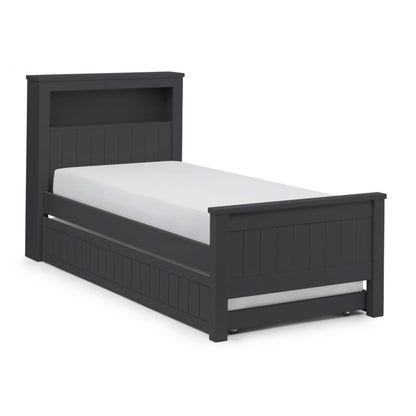 Maine Trundle Underbed in anthracite shown under the Maine Bookcase Single Bed