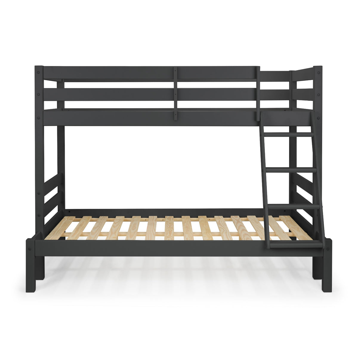 Front view of Merlin Triple Sleeper Bunk Bed in anthracite