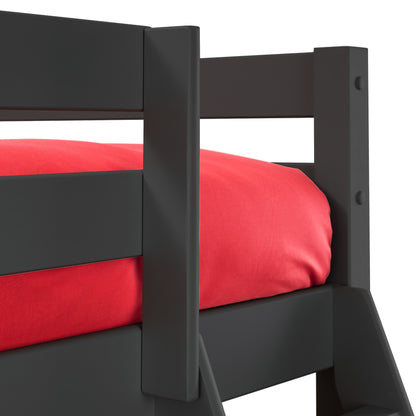 Safety rail detail of Merlin Triple Sleeper Bunk Bed in anthracite