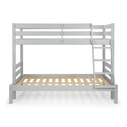 Front view of Merlin Triple Sleeper Bunk Bed in dove grey