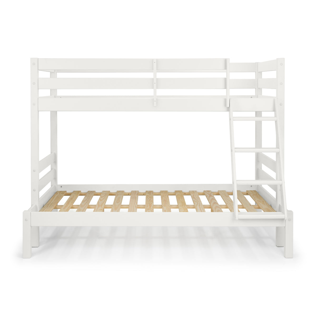 Front view of Merlin Triple Sleeper Bunk Bed in surf white