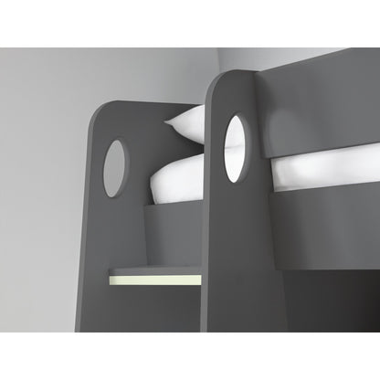 Ladder hand hold detail of Nebula High Sleeper Gaming Bed in anthracite