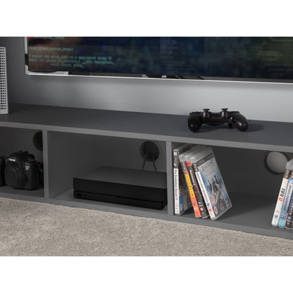 Shelving detail of Nebula High Sleeper Gaming Bed in anthracite
