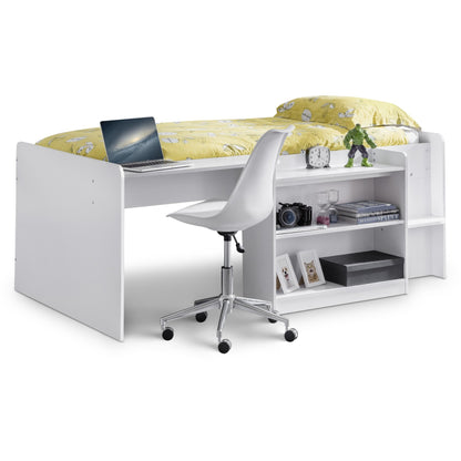 Front view of Neptune Mid Sleeper Cabin Bed in white