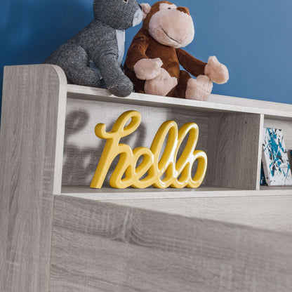 Shelving detail of the Orion Bunk Bed in grey oak
