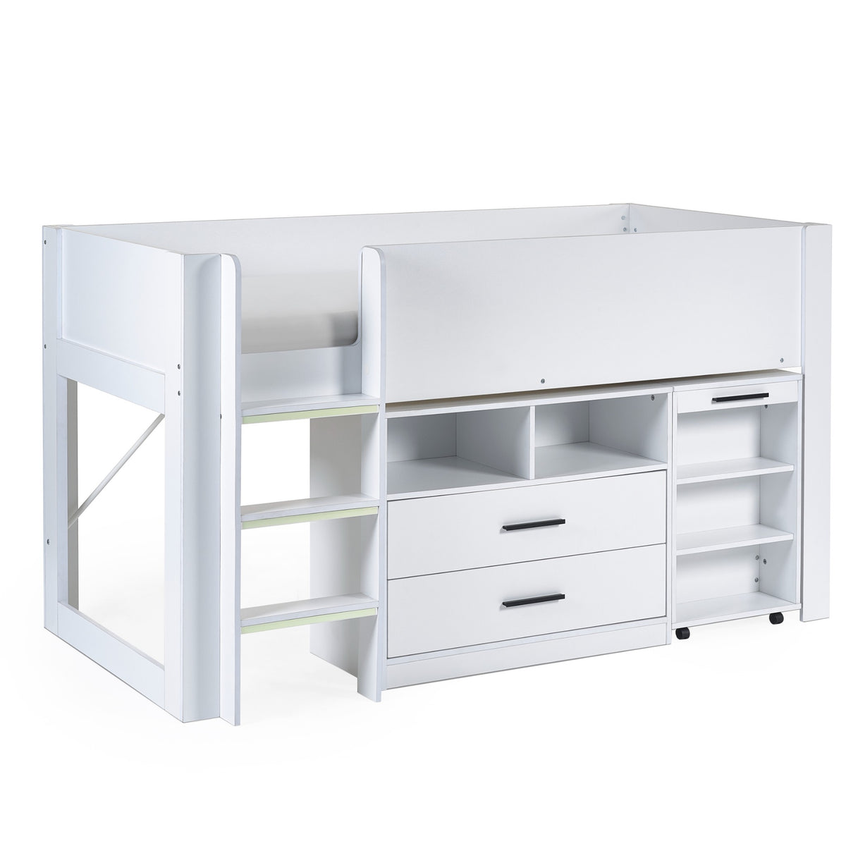 Front view of the Otis Mid Sleeper Bed in white