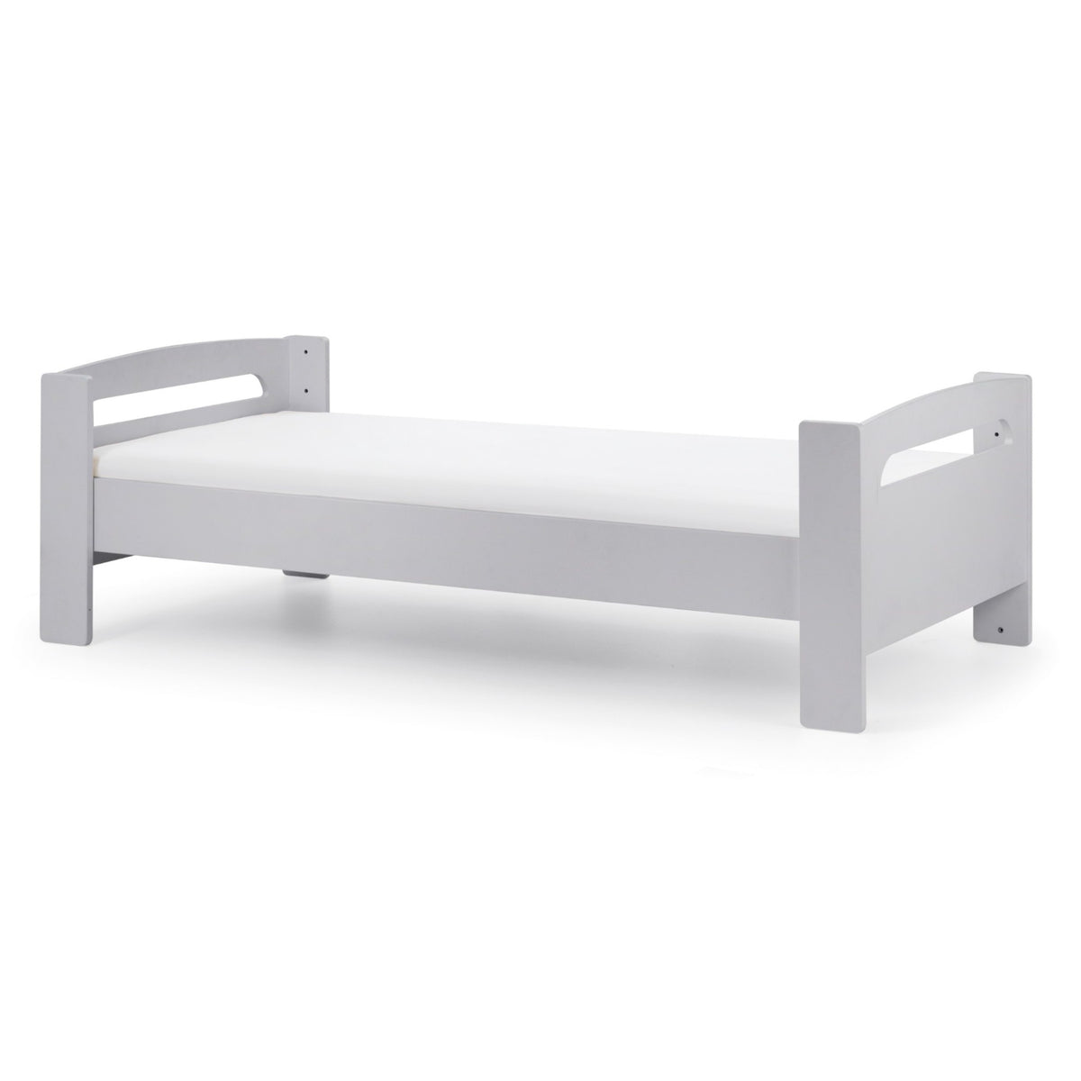 Pluto Mid Sleeper Bed in dove grey converted to a single bed