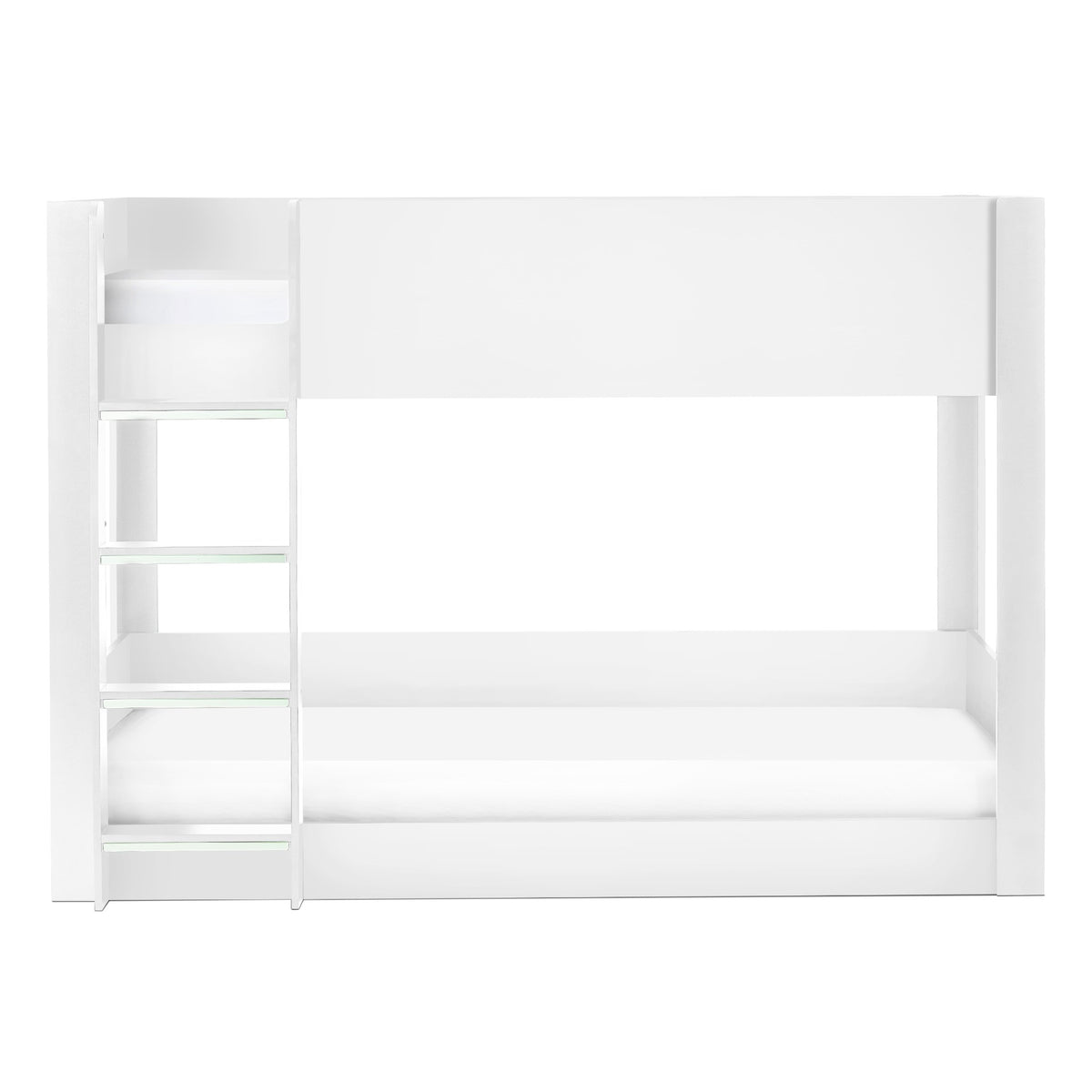 Front view of the Solomon Bunk Bed in white